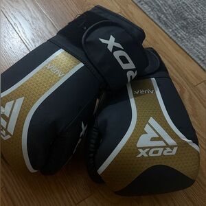 RDX 14 Oz. Boxing Gloves Black and Gold